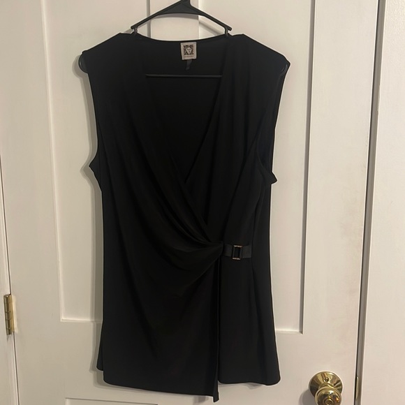 Ann Klein faux wrap top - Picture 1 of 4